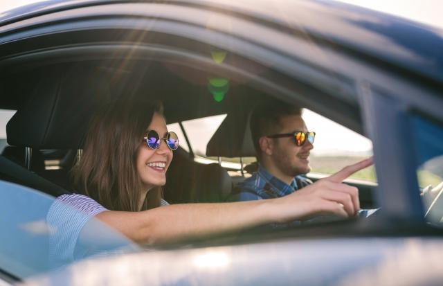 Couple in car