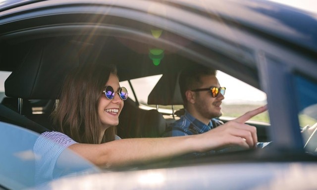 Couple in car